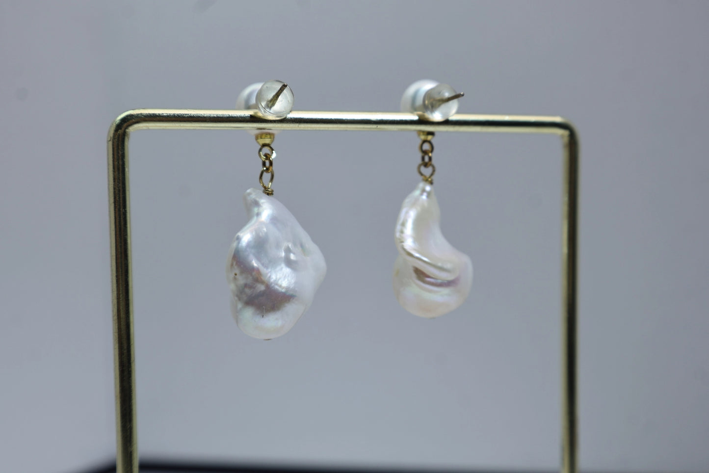 925 Sterling Silver Baroque Pearl Earrings