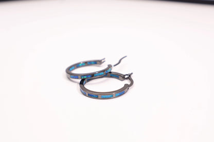 Circle Opal Earrings