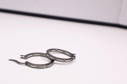 Circle Opal Earrings