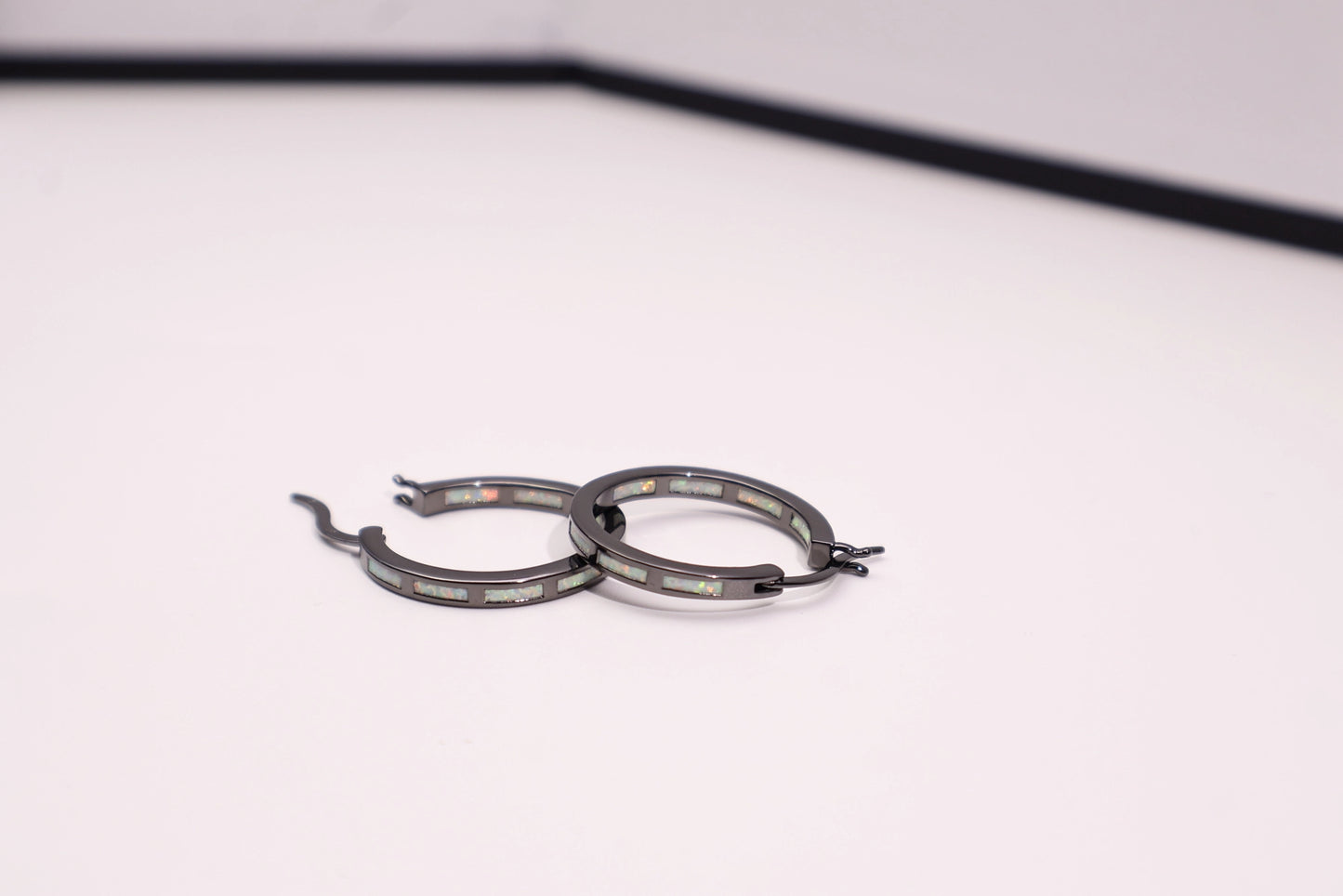 Circle Opal Earrings