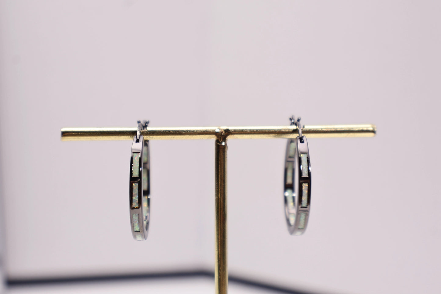 Circle Opal Earrings