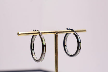 Circle Opal Earrings