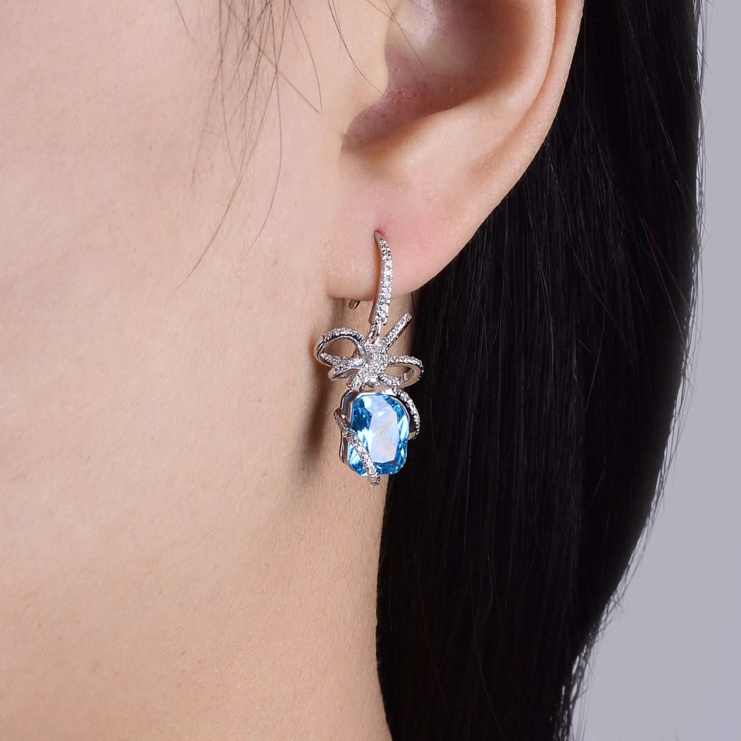 Large Square High Carbon Diamond Necklace