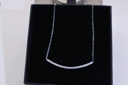 CZ Diamond Smile Necklace