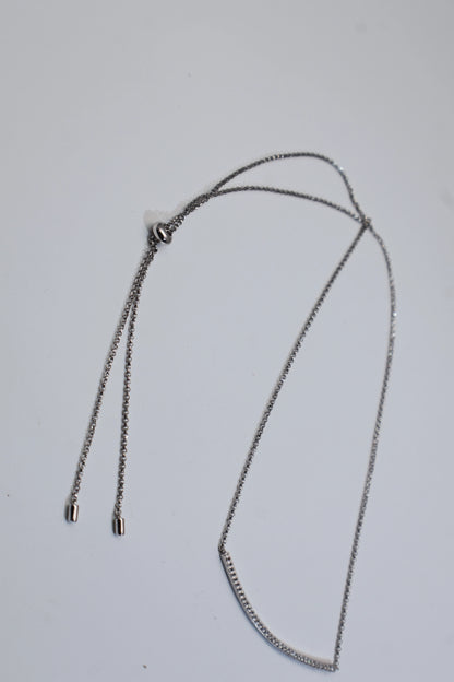 CZ Diamond Smile Necklace