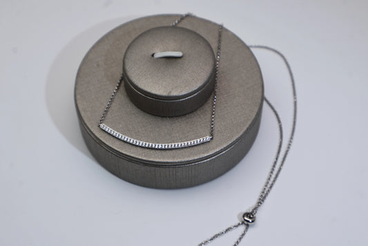 CZ Diamond Smile Necklace