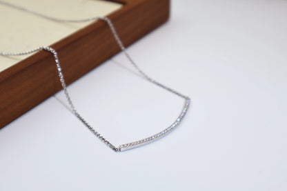 CZ Diamond Smile Necklace