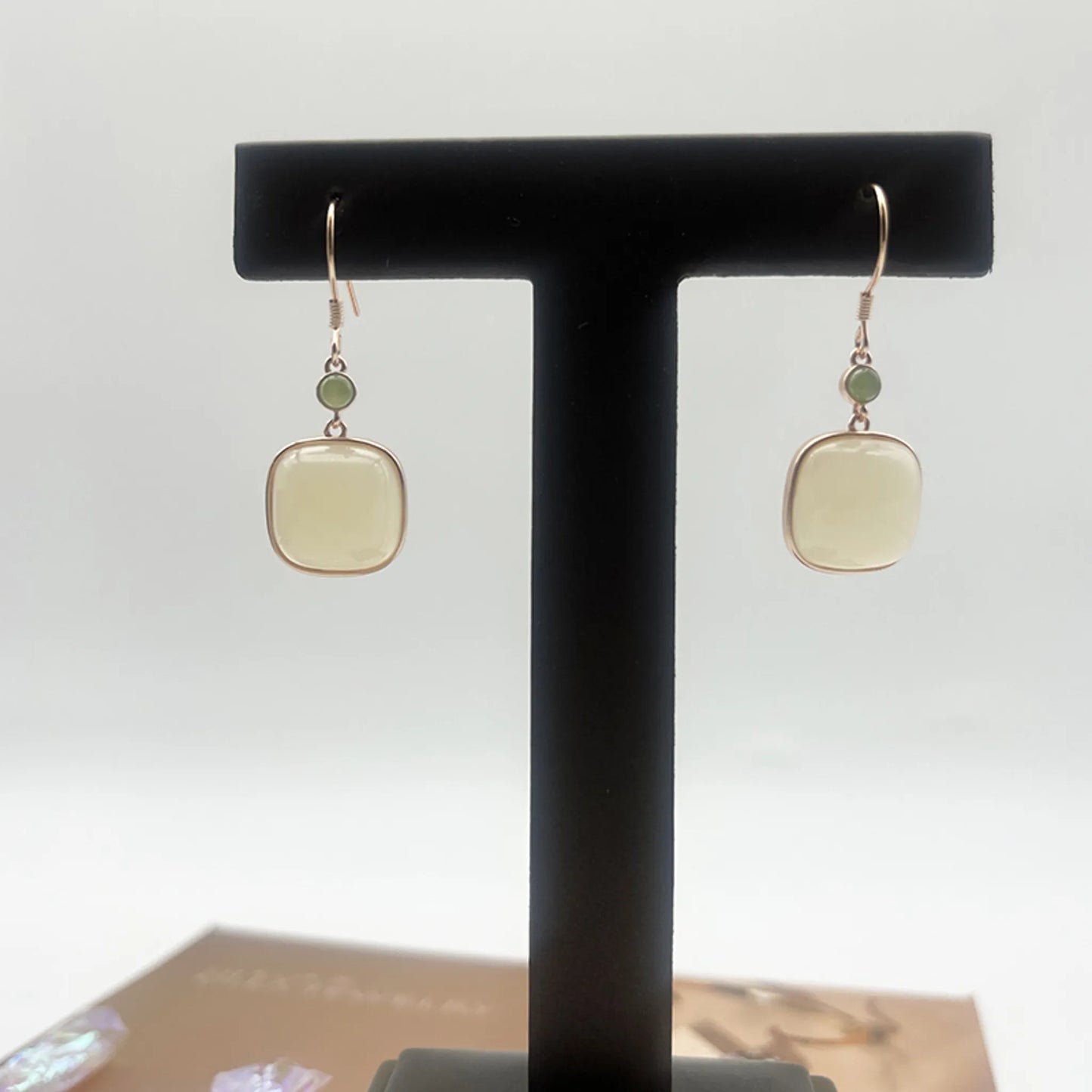Chinese Style Hetian Jade Earrings