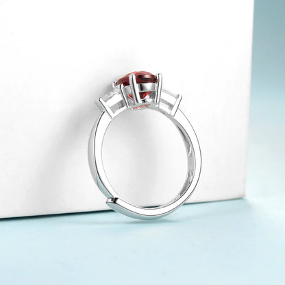 925 Silver Garnet Ring Magnesium Aluminum Wholesale View 2