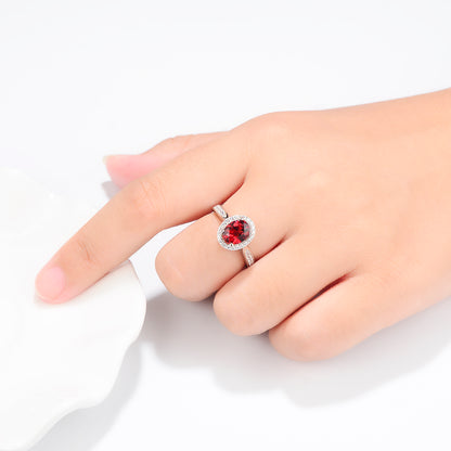 Garnet Ring 925 Sterling Silver Gold Plated Wholesale View 2