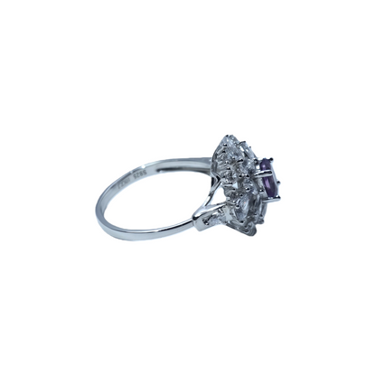 Quadrilateral Luxury Amethyst Ring