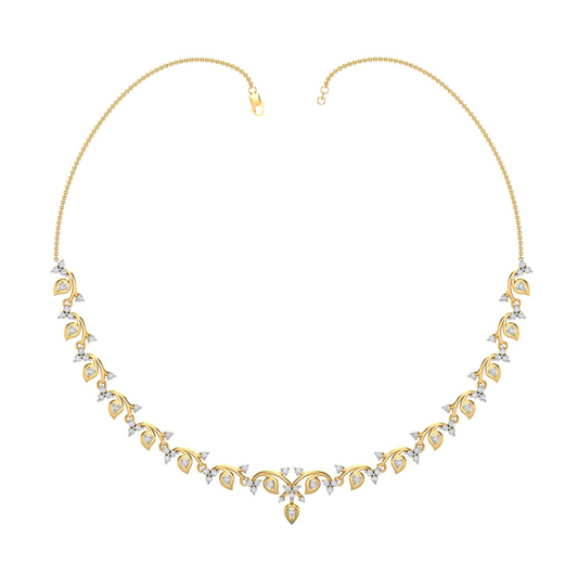 18K Gold Necklace & Earring Set 33 | Moissanite Natural Diamond Lab Diamond | Bridal Luxury | Bo Cheng Jewelry