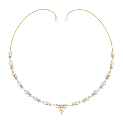 18K Gold Necklace & Earring Set 14 | Moissanite Natural Diamond Lab Diamond | Bridal Luxury | Bo Cheng Jewelry