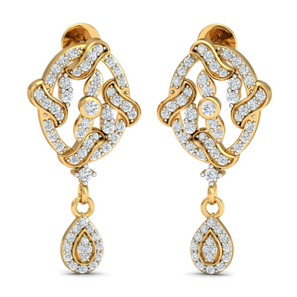 18K Gold Necklace & Earring Set 26 | Moissanite Natural Diamond Lab Diamond | Bridal Luxury | Bo Cheng Jewelry