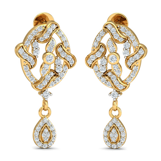 18K Gold Necklace & Earring Set 26 | Moissanite Natural Diamond Lab Diamond | Bridal Luxury | Bo Cheng Jewelry