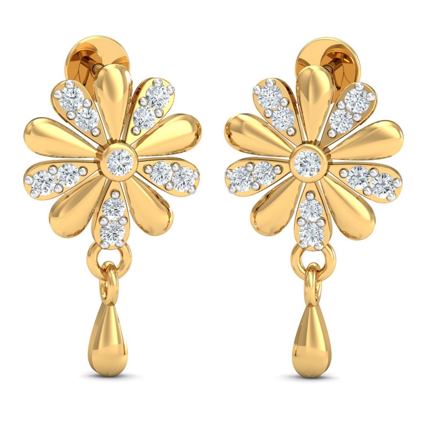 18K Gold Necklace & Earring Set 34 | Moissanite Natural Diamond Lab Diamond | Bridal Luxury | Bo Cheng Jewelry