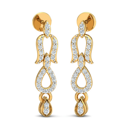 18K Gold Necklace & Earring Set 35 | Moissanite Natural Diamond Lab Diamond | Bridal Luxury | Bo Cheng Jewelry