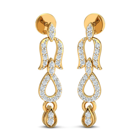 18K Gold Necklace & Earring Set 35 | Moissanite Natural Diamond Lab Diamond | Bridal Luxury | Bo Cheng Jewelry