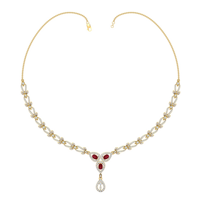 18K Gold Necklace & Earring Set 35 | Moissanite Natural Diamond Lab Diamond | Bridal Luxury | Bo Cheng Jewelry