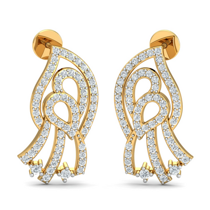 18K Gold Necklace & Earring Set 36 | Moissanite Natural Diamond Lab Diamond | Bridal Luxury | Bo Cheng Jewelry