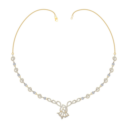 18K Gold Necklace & Earring Set 36 | Moissanite Natural Diamond Lab Diamond | Bridal Luxury | Bo Cheng Jewelry