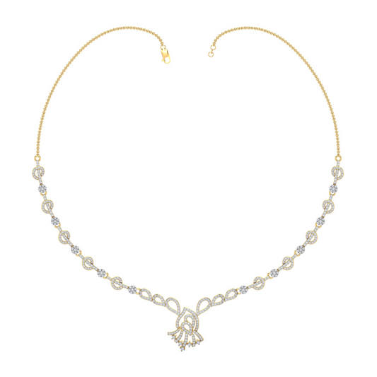 18K Gold Necklace & Earring Set 36 | Moissanite Natural Diamond Lab Diamond | Bridal Luxury | Bo Cheng Jewelry