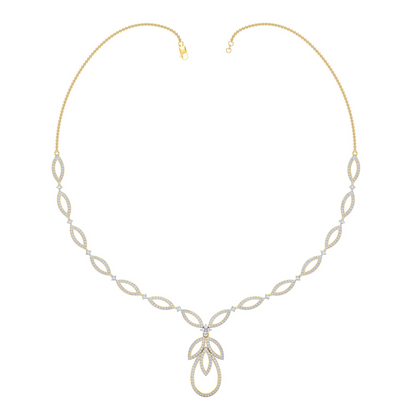 18K Gold Necklace & Earring Set 37 | Moissanite Natural Diamond Lab Diamond | Bridal Luxury | Bo Cheng Jewelry