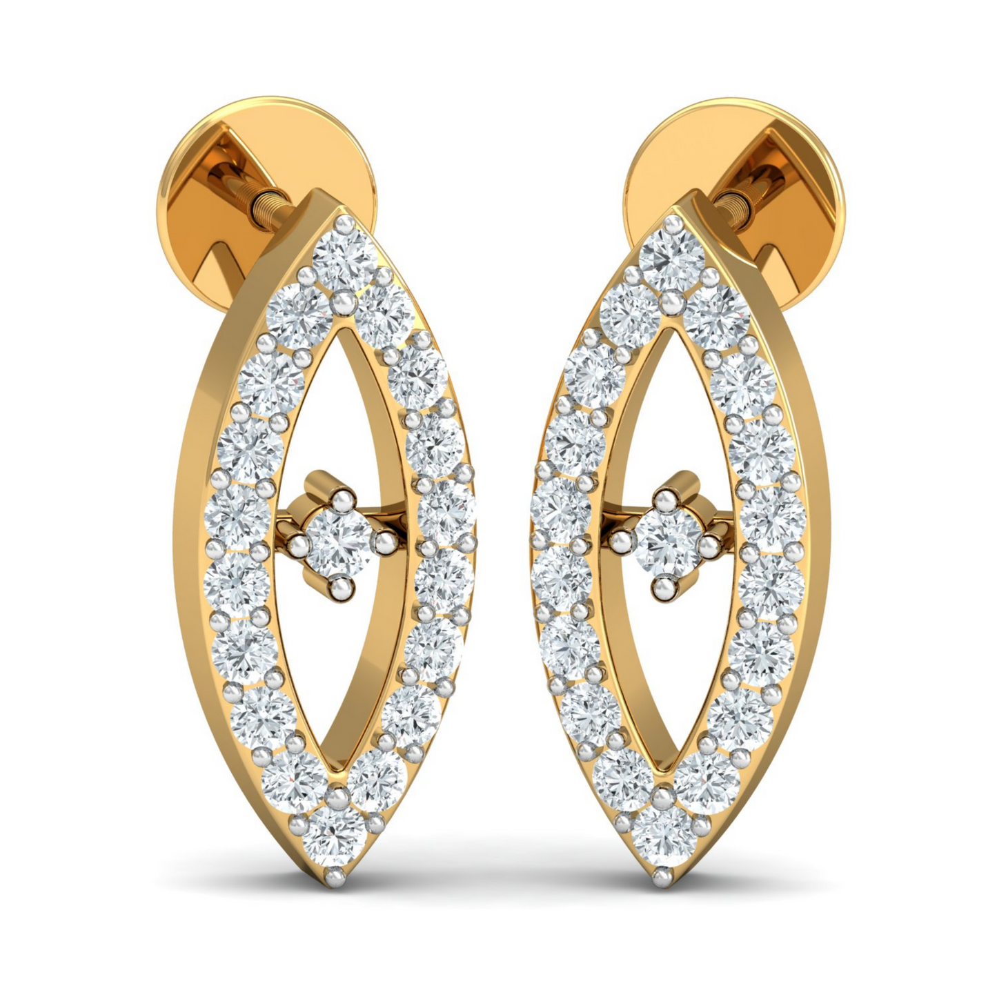 18K Gold Necklace & Earring Set 38 | Moissanite Natural Diamond Lab Diamond | Bridal Luxury | Bo Cheng Jewelry