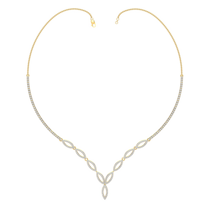 18K Gold Necklace & Earring Set 38 | Moissanite Natural Diamond Lab Diamond | Bridal Luxury | Bo Cheng Jewelry