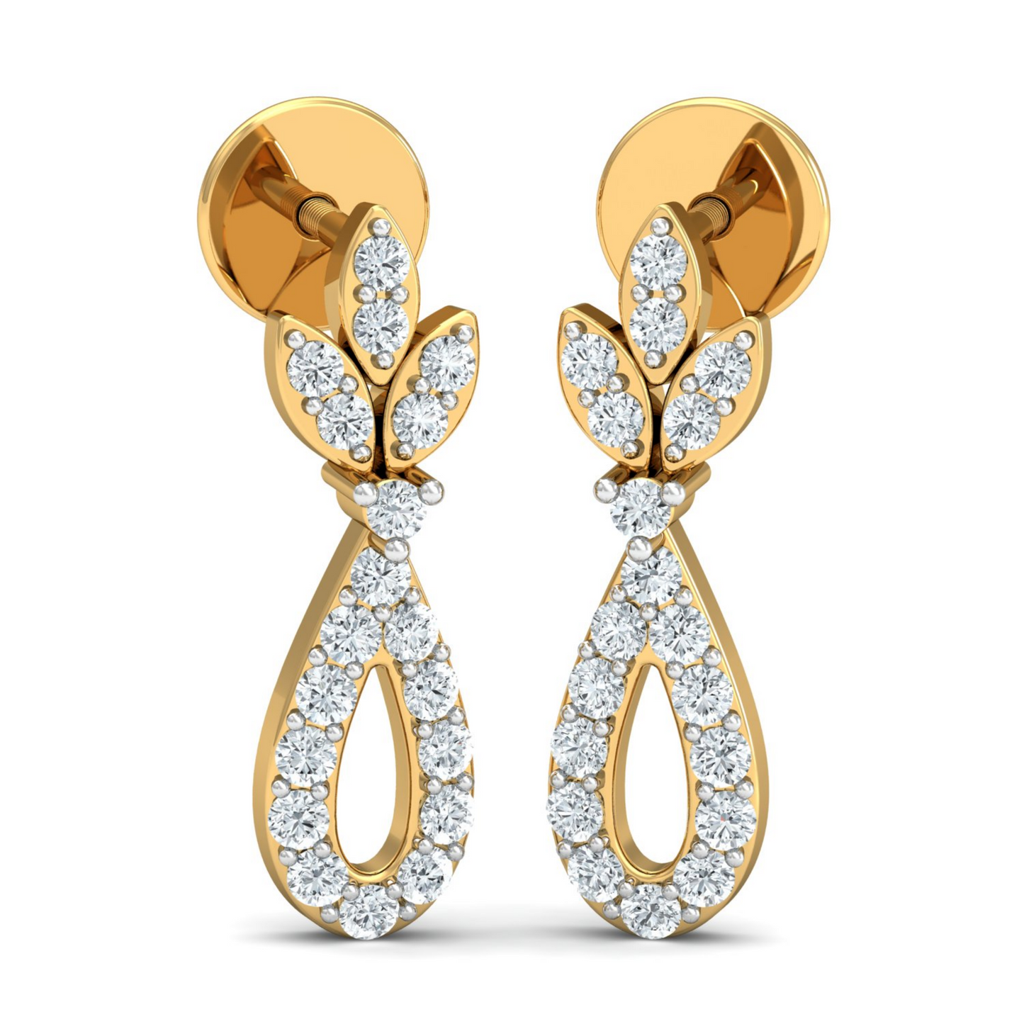 18K Gold Necklace & Earring Set 40 | Moissanite Natural Diamond Lab Diamond | Bridal Luxury | Bo Cheng Jewelry