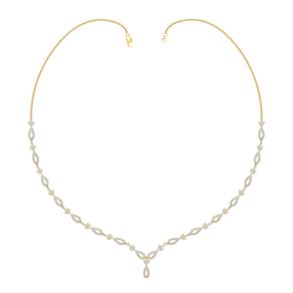 18K Gold Necklace & Earring Set 40 | Moissanite Natural Diamond Lab Diamond | Bridal Luxury | Bo Cheng Jewelry