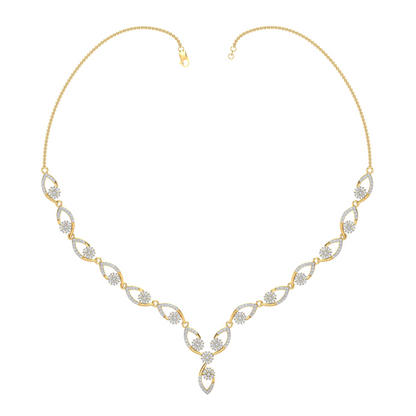 18K Gold Necklace & Earring Set 41 | Moissanite Natural Diamond Lab Diamond | Bridal Luxury | Bo Cheng Jewelry