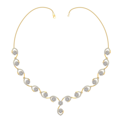 18K Gold Necklace & Earring Set 42 | Moissanite Natural Diamond Lab Diamond | Bridal Luxury | Bo Cheng Jewelry