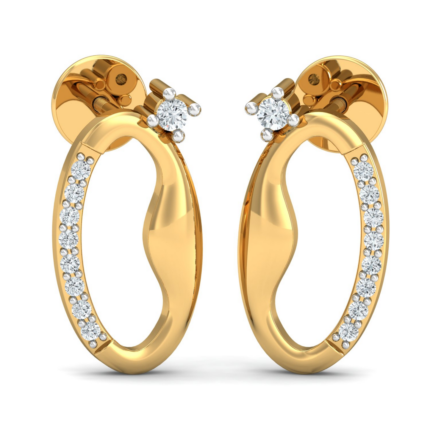 18K Gold Necklace & Earring Set 45 | Moissanite Natural Diamond Lab Diamond | Bridal Luxury | Bo Cheng Jewelry