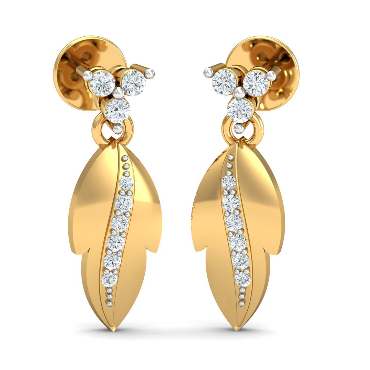 18K Gold Necklace & Earring Set 46 | Moissanite Natural Diamond Lab Diamond | Bridal Luxury | Bo Cheng Jewelry