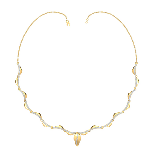 18K Gold Necklace & Earring Set 46 | Moissanite Natural Diamond Lab Diamond | Bridal Luxury | Bo Cheng Jewelry