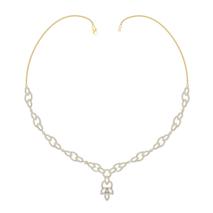 18K Gold Necklace & Earring Set 47 | Moissanite Natural Diamond Lab Diamond | Bridal Luxury | Bo Cheng Jewelry