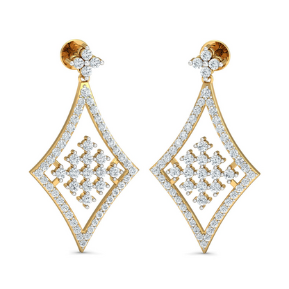 18K Gold Necklace & Earring Set 18 | Moissanite Natural Diamond Lab Diamond | Bridal Luxury | Bo Cheng Jewelry