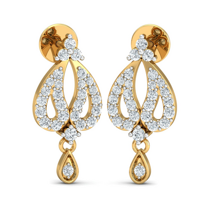 18K Gold Necklace & Earring Set 49 | Moissanite Natural Diamond Lab Diamond | Bridal Luxury | Bo Cheng Jewelry