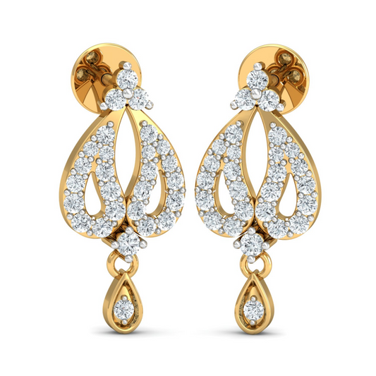 18K Gold Necklace & Earring Set 49 | Moissanite Natural Diamond Lab Diamond | Bridal Luxury | Bo Cheng Jewelry