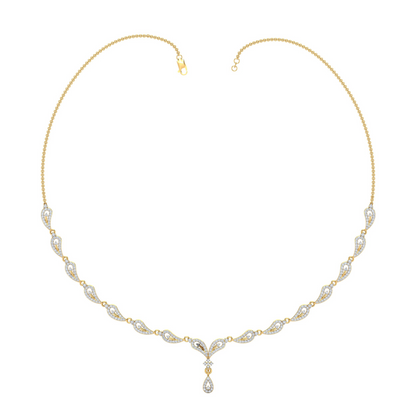 18K Gold Necklace & Earring Set 49 | Moissanite Natural Diamond Lab Diamond | Bridal Luxury | Bo Cheng Jewelry