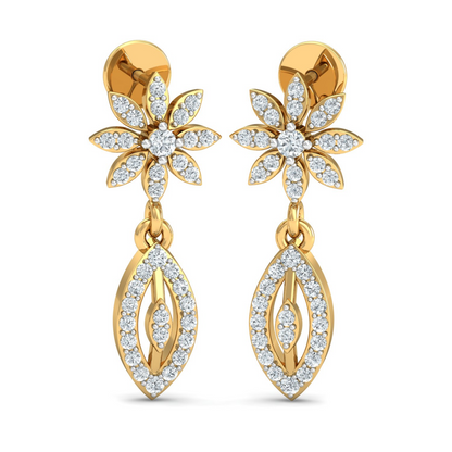 18K Gold Necklace & Earring Set 51 | Moissanite Natural Diamond Lab Diamond | Bridal Luxury | Bo Cheng Jewelry