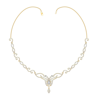 18K Gold Necklace & Earring Set 22 | Moissanite Natural Diamond Lab Diamond | Bridal Luxury | Bo Cheng Jewelry