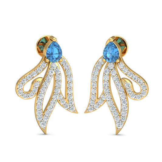 18K Gold Necklace & Earring Set 53 | Moissanite Natural Diamond Lab Diamond | Bridal Luxury | Bo Cheng Jewelry