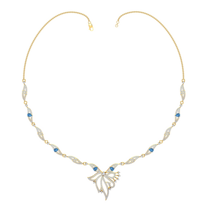 18K Gold Necklace & Earring Set 23 | Moissanite Natural Diamond Lab Diamond | Bridal Luxury | Bo Cheng Jewelry