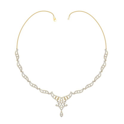 18K Gold Necklace & Earring Set 24 | Moissanite Natural Diamond Lab Diamond | Bridal Luxury | Bo Cheng Jewelry
