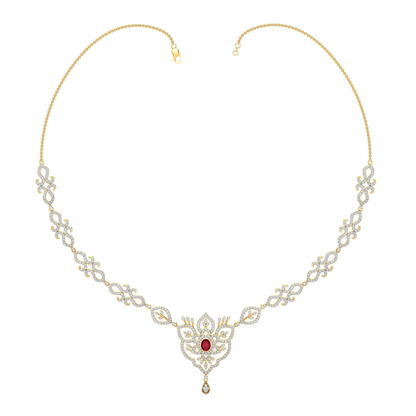 18K Gold Necklace & Earring Set 25 | Moissanite Natural Diamond Lab Diamond | Bridal Luxury | Bo Cheng Jewelry
