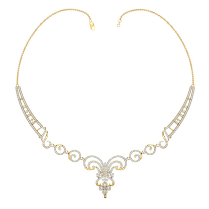 18K Gold Necklace & Earring Set 27 | Moissanite Natural Diamond Lab Diamond | Bridal Luxury | Bo Cheng Jewelry