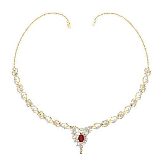 18K Gold Necklace & Earring Set 58 | Moissanite Natural Diamond Lab Diamond | Bridal Luxury | Bo Cheng Jewelry