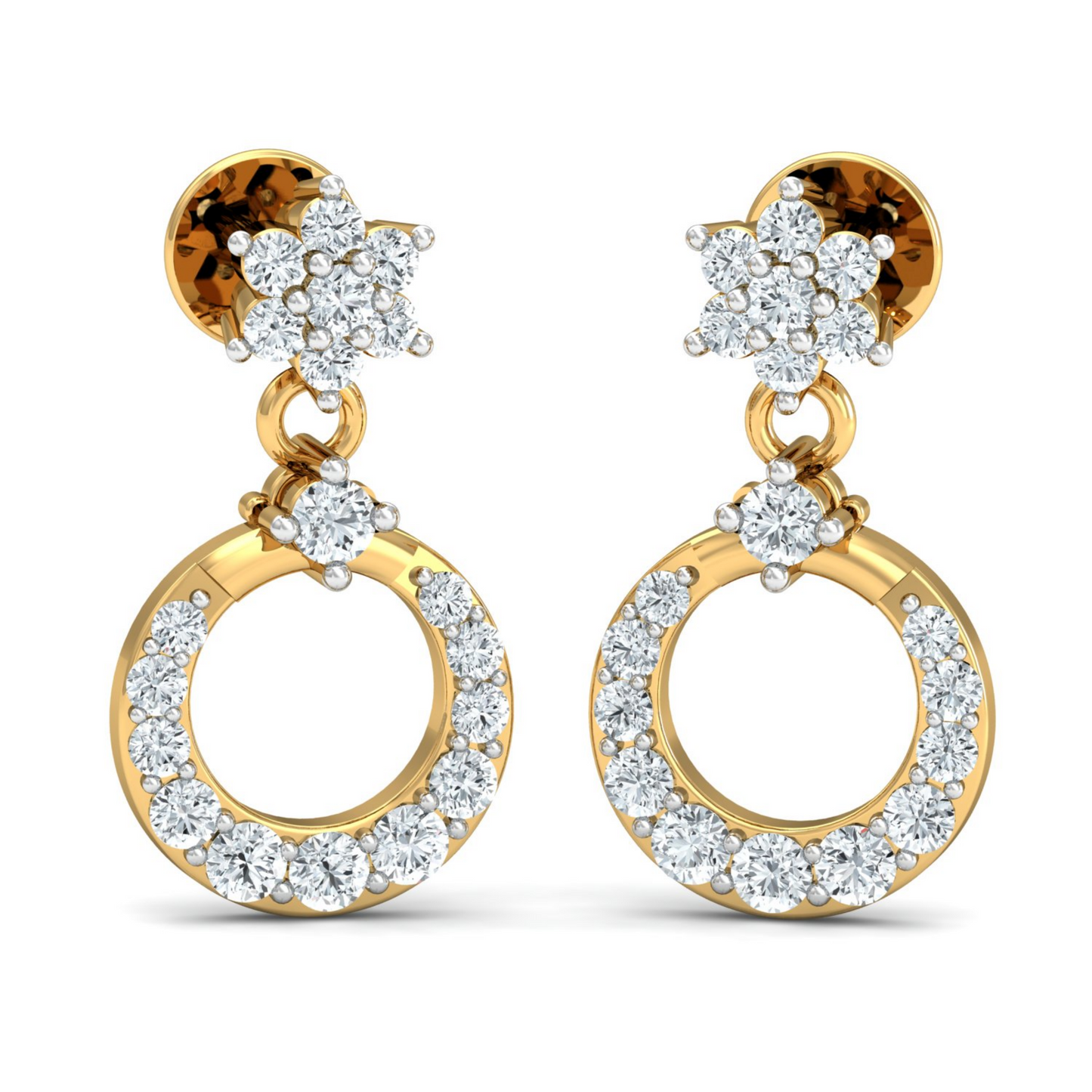 18K Gold Necklace & Earring Set 29 | Moissanite Natural Diamond Lab Diamond | Bridal Luxury | Bo Cheng Jewelry